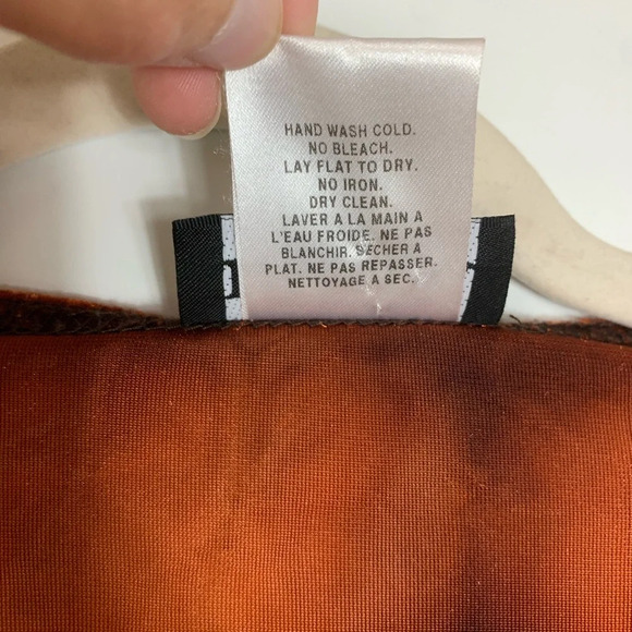 Y2K Bohemian Blouse Size Small Libra Bright Orange Brown Floral  90’s Embroidery - Picture 5 of 12